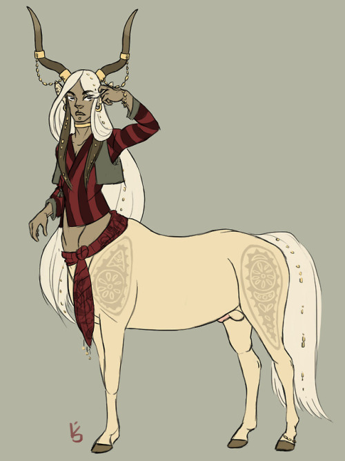 Asil & Nuo, two centaur characters of mine. They live in the same tribe mostly consisting of ref