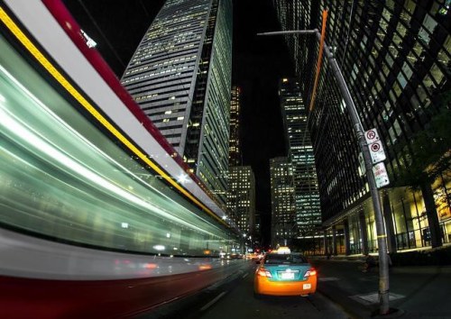 King Street in motion - Image by Greg Smith via Flickr. Use the tag #Urban_Toronto to be featured! #