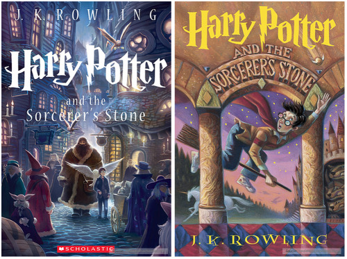 booksbeforebedtime:  buzzfeedgeeky:  The 15th Anniversary Covers of Harry Potter.   I genuinely love both sets of covers! 