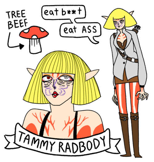 human-sans-instructions: jakecooliced: i love her [id: A collection of digital drawings of Tammy Rad