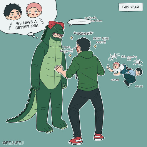 fejufej:  poor oikawa. iwa loves godzilla more than u happy birthday to my bestest boi