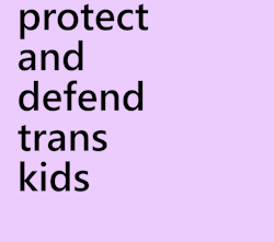 genderqueerpositivity:  Top image: “respect and defend trans kids”Bottom image: “trans kids deserve: respect, acceptance, safety” 