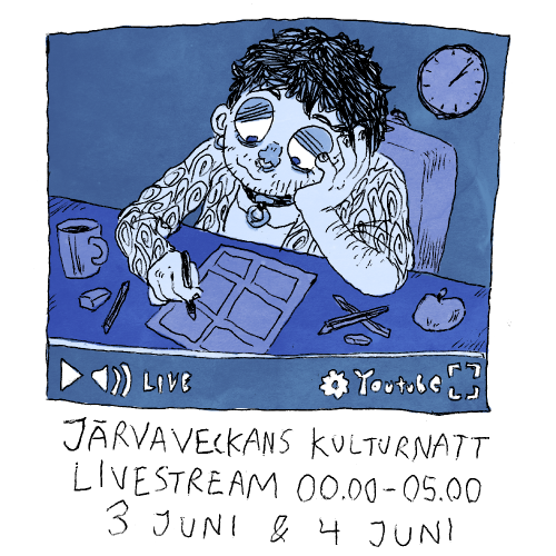 I will be participating in a livestream at Järvaveckan! Me and a few other artists will be creating 