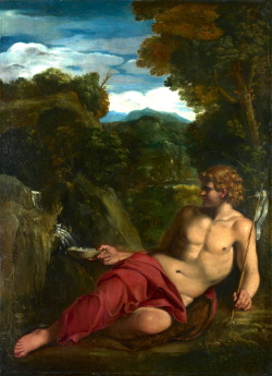 Circle of Annibale Carracci, Saint John the Baptist, early 17th century