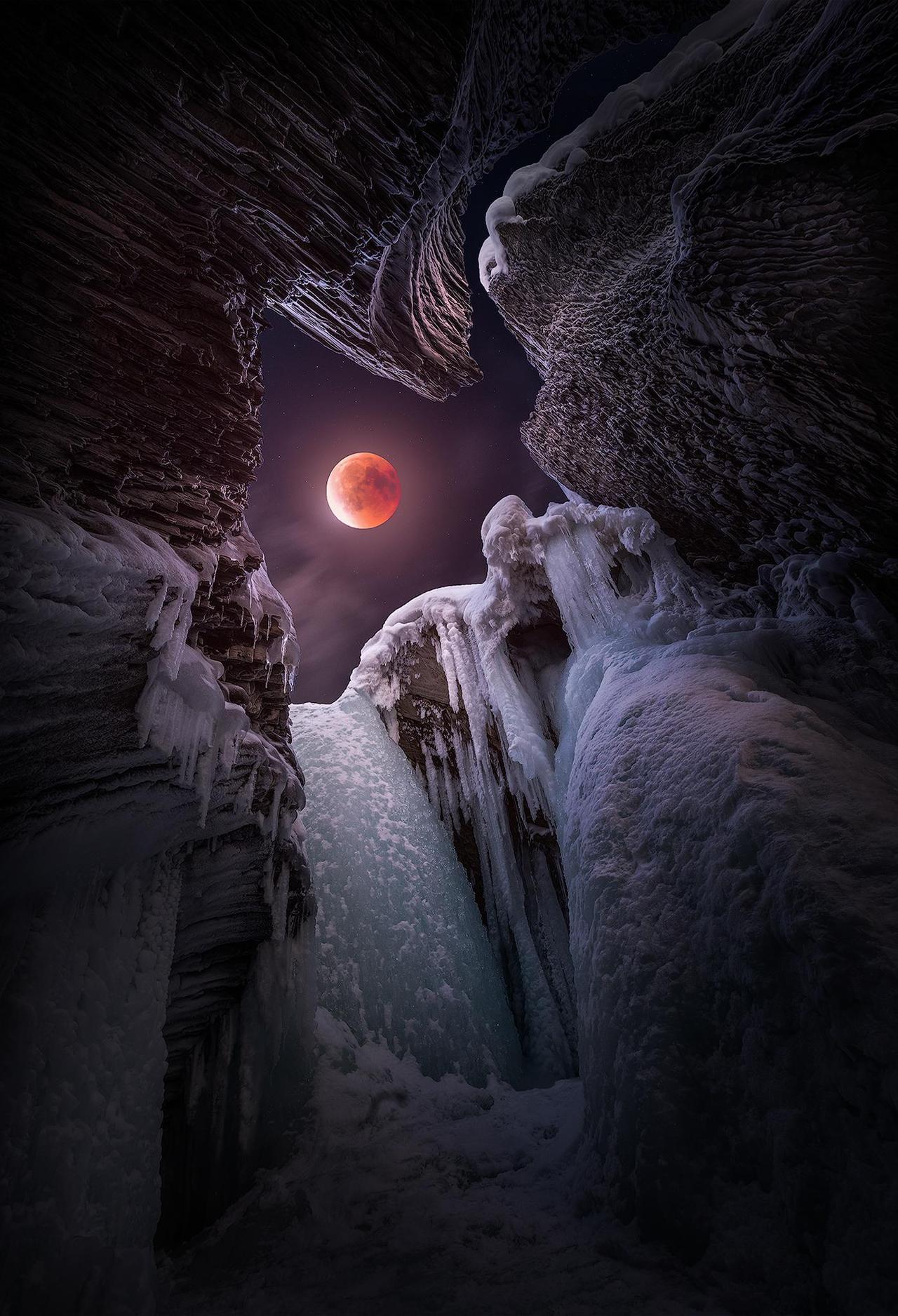 amazinglybeautifulphotography:Ice Cave, Yoho National Park, Canada [1397x2048] [OC]