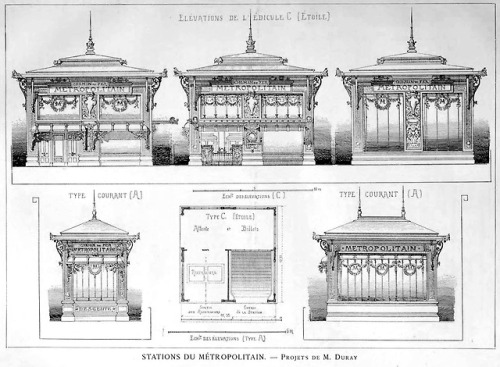 archimaps: Designs for subway entrances, Paris
