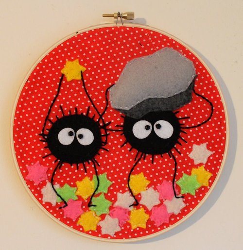 loveandasandwich: All 11 of the Studio Ghibli embroidery hoops I’ve made over the years.Hard t