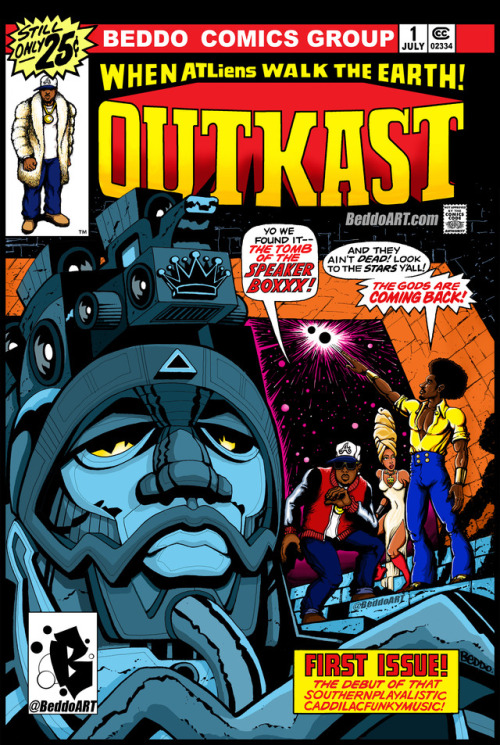 Outkast #1 by Beddo.Classic comic book cover remix of the Eternals #1 (1976) by the great Jack Kirby