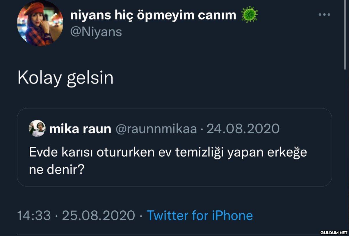 niyans hiç öpmeyim canım...