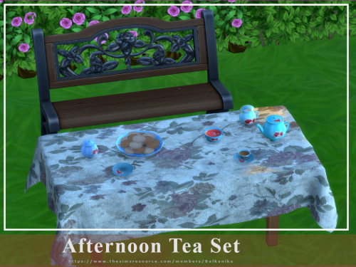 balkanikabg:Afternoon Tea SetBrand new porcelain tea set clutter. Includes 9 objects.All meshed by m