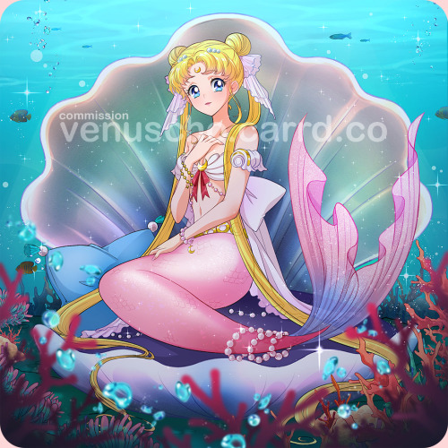 chommission:Mermaid Sailor Moon, commission work for @/kiomidoll (´｡• ᵕ •｡`) ♡ ...commission info