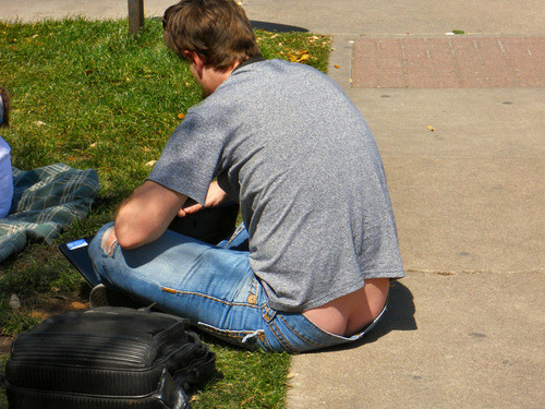 Saggin Sunday:  Guys who sag their pants so low they show pubes or ass crack Follow &a