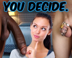 jessieneedbbc:  sissyleatherboi: No choice is there . BBC rules  hahahah 