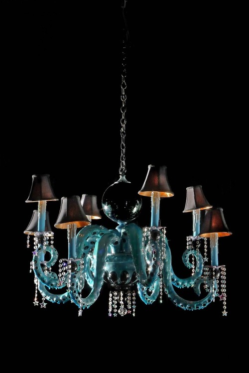 staceythinx:  Octopus chandeliers by Adam Wallacavage 