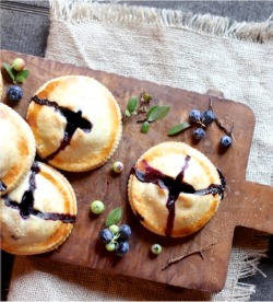 chocolatefoood:  miscellaneousdesserts:  Blueberry Hand Pies (recipe)  pie request  TINY BABY PIES