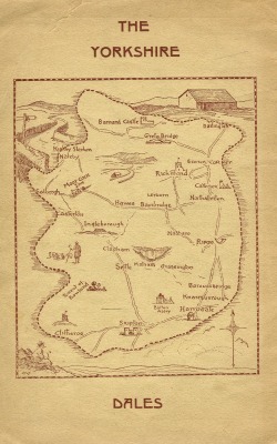 ghosts-in-the-tv:  Map of the Yorkhire Dales from the first issue of “The Yorkshire Dalesman” magazine, (1939). 
