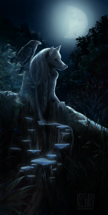 kelshray-art: Finished it some weeks ago @_@Listen: all songs of Blackmores Night.I love werewolves 