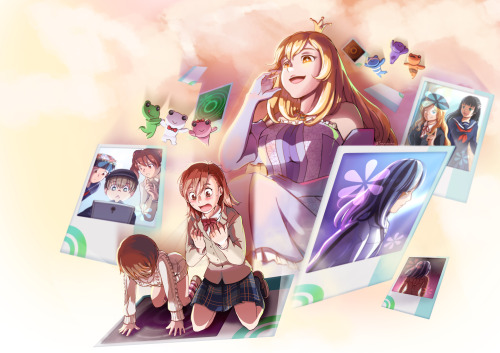 my art participated in Railgun T Coundown on Twitter!  ( the second one is before airing so I guesse