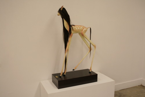 Jennifer Simon | Untitled | Deer Fawn Taxidermy, faux fur, paint Source: art.emich.edu/studen