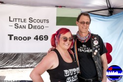 daddyvinnie:  a-lolitas-life:  Here are some pictures from the Leather Realm at San Diego Pride 2015! - An adorable picture of me and Daddy in front of the SD Bigs and Littles Table (With the AWESOME Little Scouts Troop 469 Banner in the back!). Most