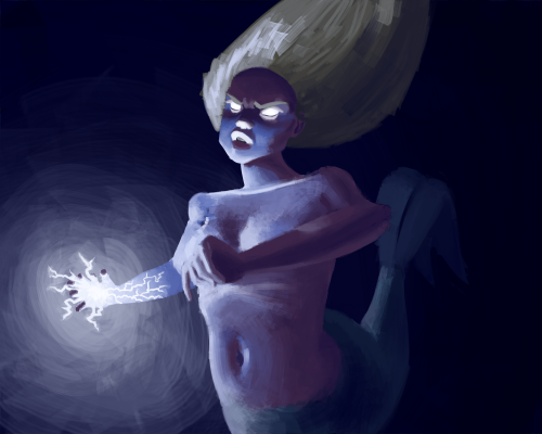 i tried using a different brush and tried to colour in a more painterly way..i guess i could have pu