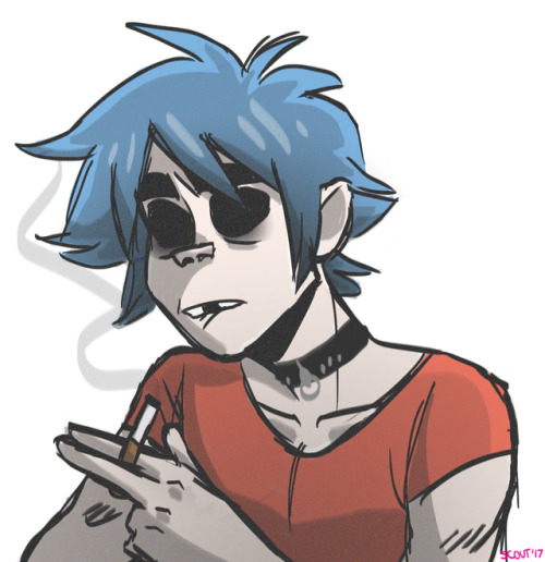 scoutkln: drew this while listening to HUMANZ