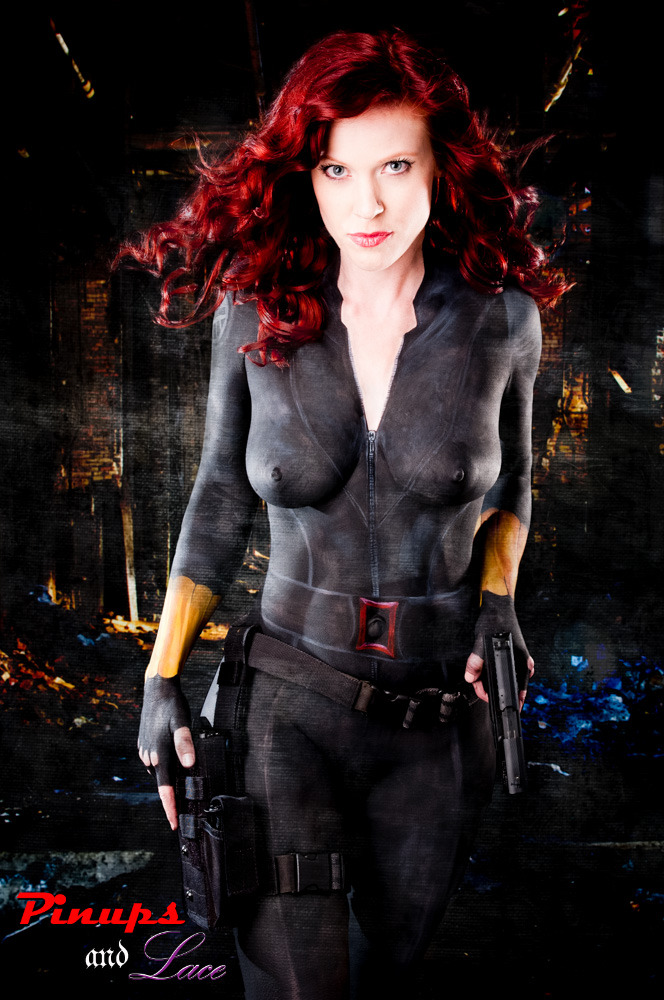 nerdybodypaint:  Natasha Romanoff/Black Widow “The Avengers” body paint by Ray