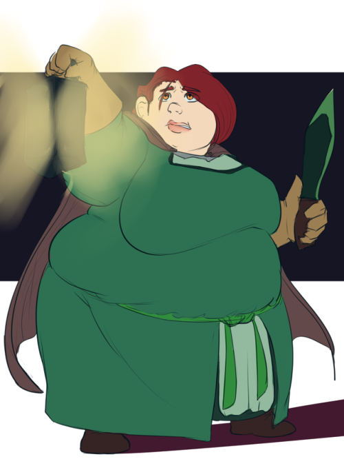 lair-master: New for Fat Hero Day 2017, is my new Dwarf OC, Brenna! (Drawn beautifully by theatomica