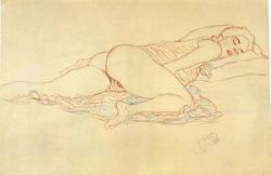 vethox:  Gustav Klimt. Reclining Nude, 1916