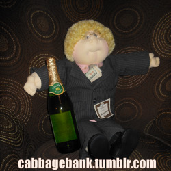cabbagebank:  Harvey celebrates another stock market win.  one of my favorite toys. Mine aren&rsquo;t rich though
