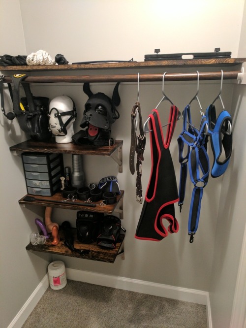 Got the gear room started. Can’t wait to get more in there!