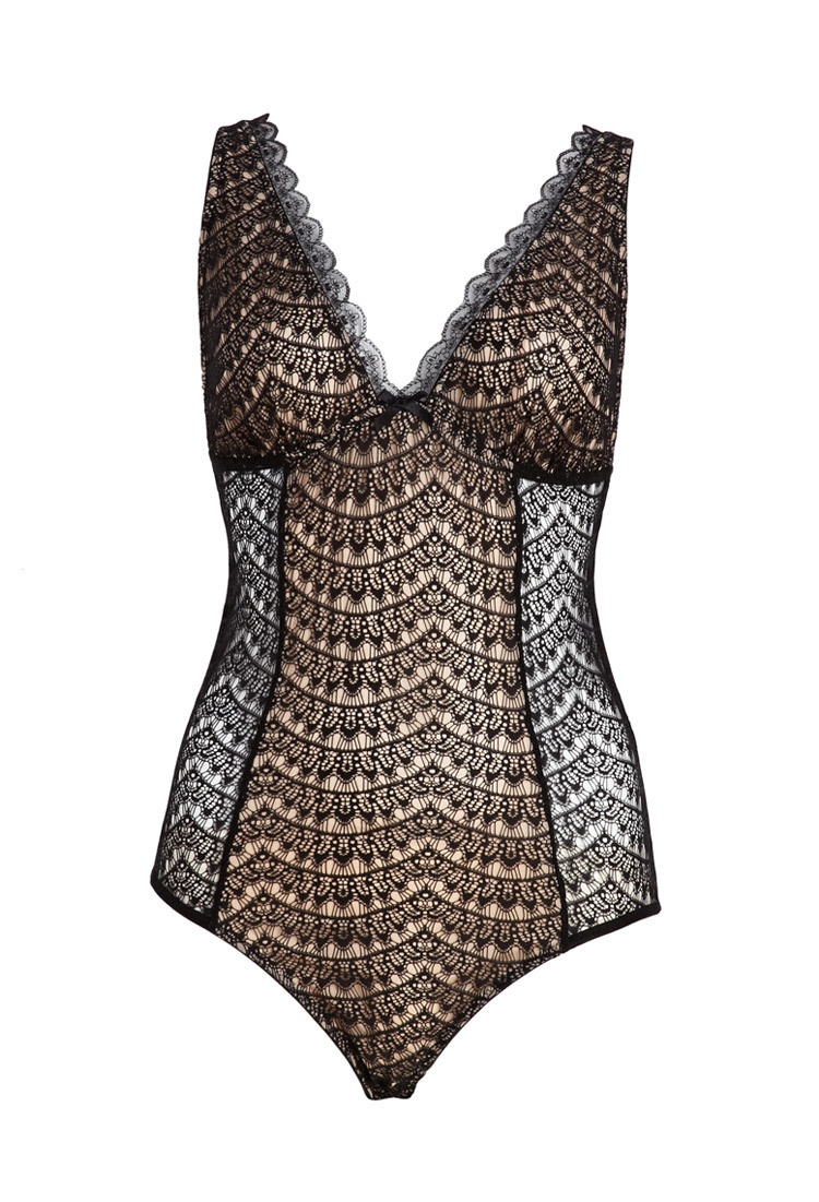 dentellesetfroufrous:  Boudoir Lace Bodysuit by Forever 21  Fuck