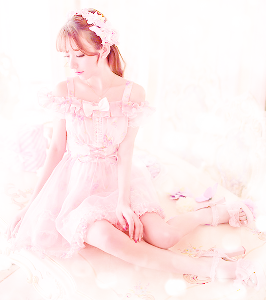jessabella-hime:  Japanese sweet lace chiffon floral dress 【 ❤ | ❤ 】  Use