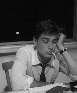 - I don’t have the strength to lift a finger.Alain Delon in L’Eclisse (1962)http://lowcountrytohighprairie.tumblr.com/post/170466791955/aintthatakick-i-dont-have-the-strength-to