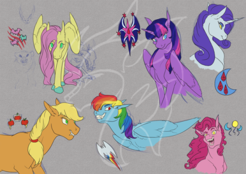 Zen does arts, Vampire!Mane Six - SotNAU I am weak for vampire...
