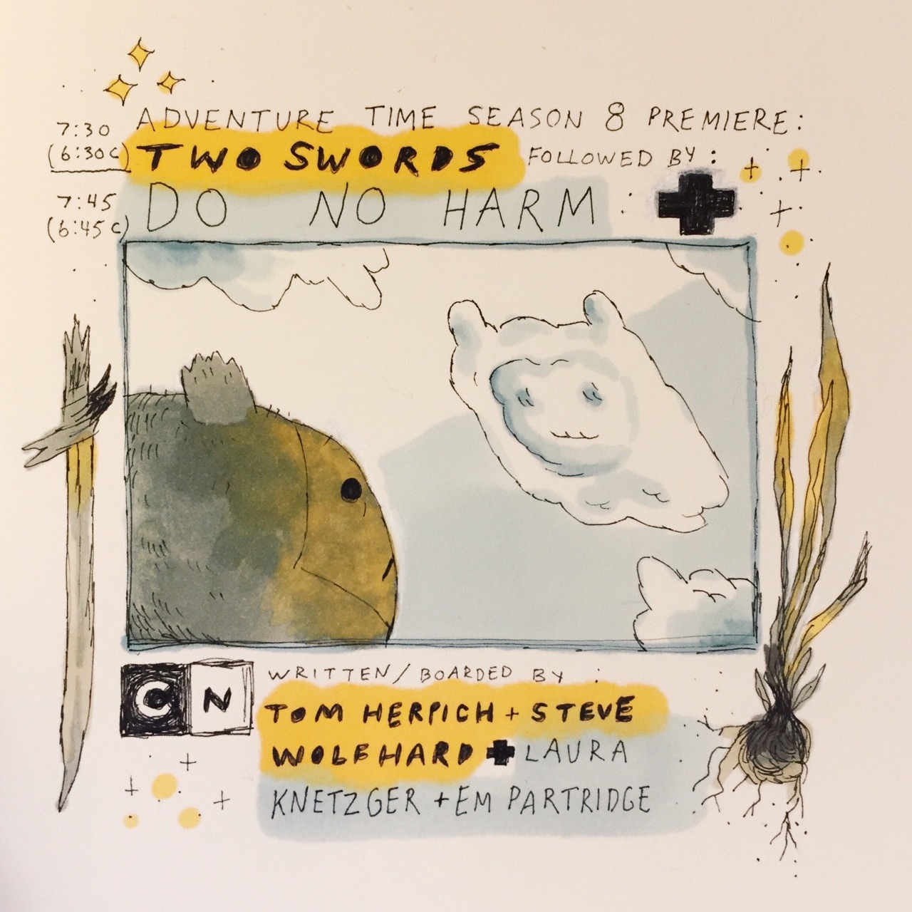 empartridge:‪tonight! Adventure Time season 8 premiere. Two Swords by @wolfhard