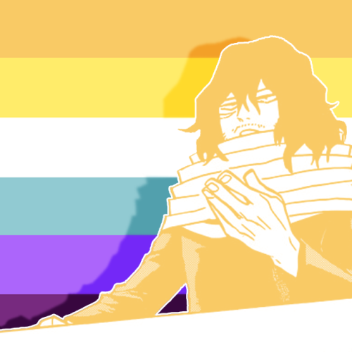 mlm-kiri: Non-binary gay Aizawa icons requested by Anon!Non-binary gay flag credit to @gywozepp