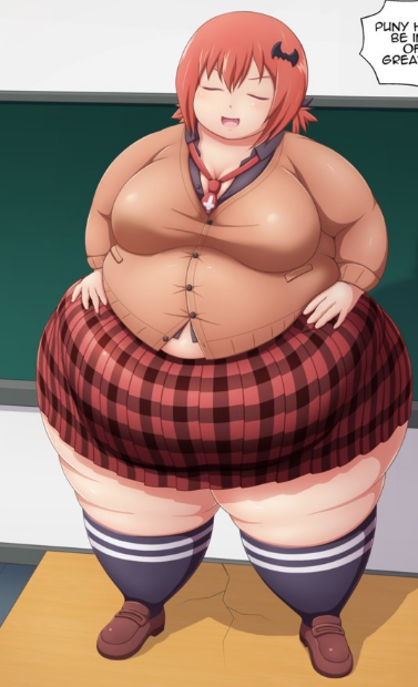 Young chubby anime outdoor
