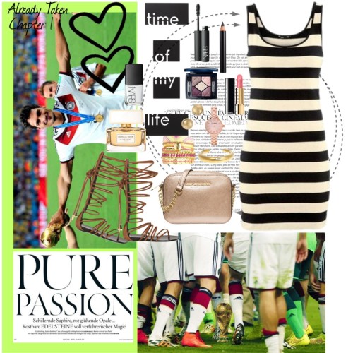 Victory - Party - Already Taken - Chapter 1 by fashionfootball featuring home wall decor
Michael Kors crossbody travel purse / Hipanema shell jewelry / Steve Madden clasp bracelet / Yellow gold bracelet / MARC BY MARC JACOBS studded jewelry, $63 /...