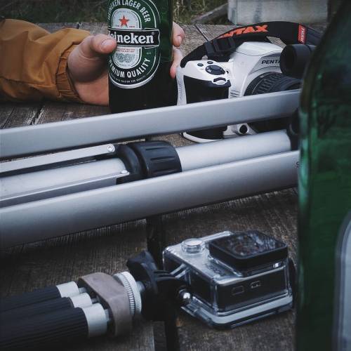 #gopro #grunge #heineken #chill #pentax #bench #lakeside #homies