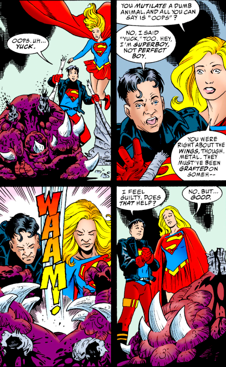dailydccomics:when the family weirdos meet up at the reunionSupergirl vol 4 #36