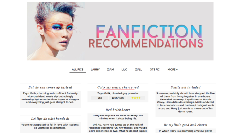 hardziam:  [ PAGE THEME: FANFICS PAGE 02 ]   features: unlimited amount of fics masonry grid layout 