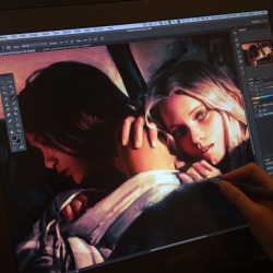 alicexz:  Finishing this up, come watch over at my livestream channel! And starting another Fury Road painting.