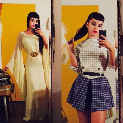 vintagevandalizm: Today’s tiny thrift haul. An elegant ethereal dress I found at Savers and a 