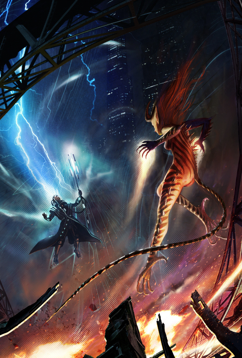 cyrail:  Techpriest vs Demon - revisited by ortheza Featured on Cyrail: Inspiring
