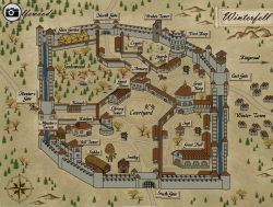 nobodysuspectsthebutterfly:  Winterfell, from the Westeros Map app 