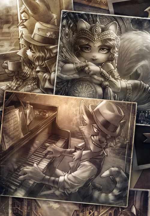 lackadaisycats:I just got around to updating the old Scrapbook artwork with new “photos”, retouching