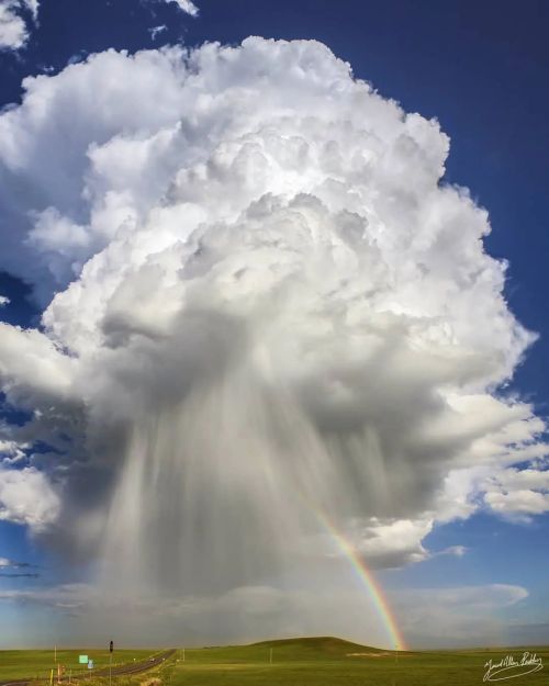 Photo by @jarackley Rainbow just south of the Colorado. # #place #nature #planet #storm #travel #clo