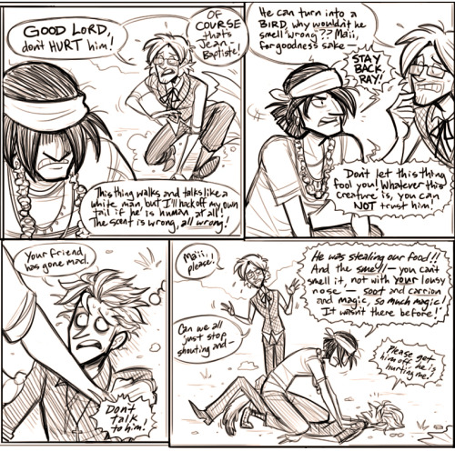 Sketchy comic of an excerpt from UNWANTED: Journey to the Southwest (written during last year&rsquo;