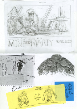 gingerlandcomics:I know I have more Islands drawings lying around but I’ll have to dig them up, so here’s some stuff off my desk plus an early design I did for the rents by writer/storyboard artist Sam Alden